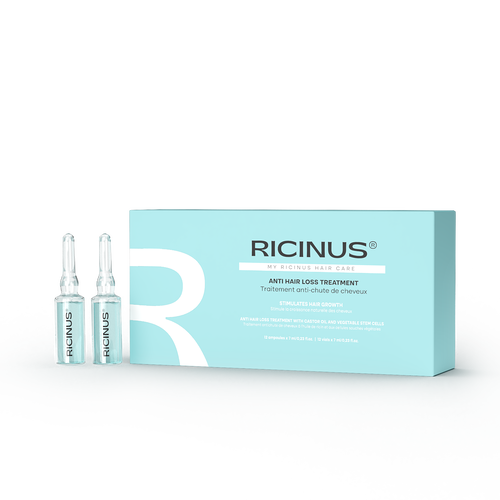 Fiole tratament pentru stoparea caderii parului (12 fiole) Ricinus ...